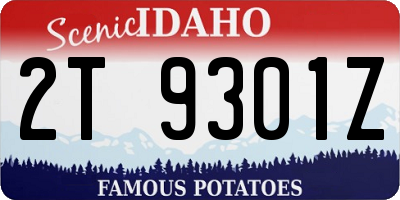 ID license plate 2T9301Z