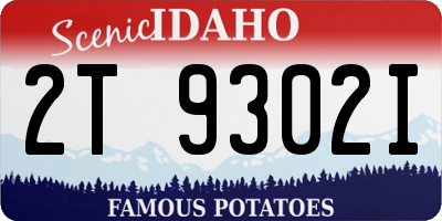 ID license plate 2T9302I