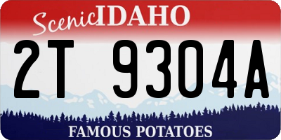ID license plate 2T9304A