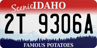 ID license plate 2T9306A