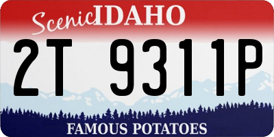 ID license plate 2T9311P