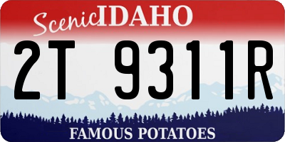 ID license plate 2T9311R