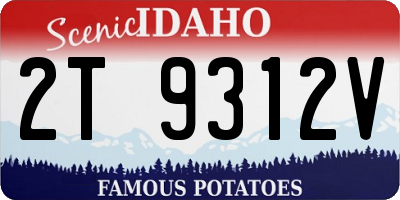 ID license plate 2T9312V