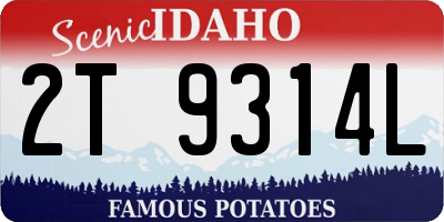 ID license plate 2T9314L