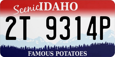 ID license plate 2T9314P