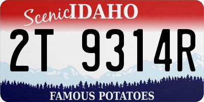 ID license plate 2T9314R