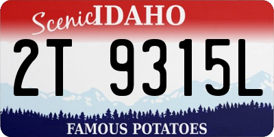 ID license plate 2T9315L