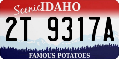 ID license plate 2T9317A