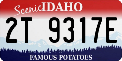 ID license plate 2T9317E