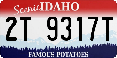 ID license plate 2T9317T