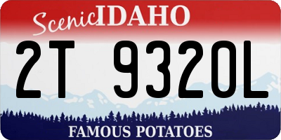 ID license plate 2T9320L