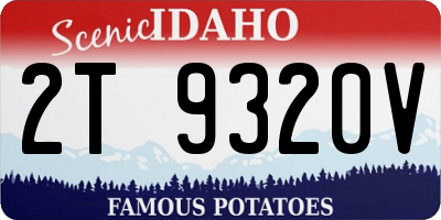 ID license plate 2T9320V