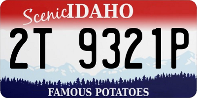 ID license plate 2T9321P