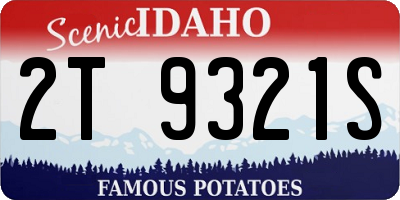 ID license plate 2T9321S