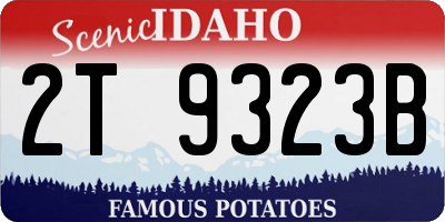 ID license plate 2T9323B
