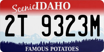 ID license plate 2T9323M