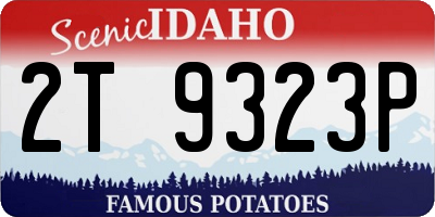 ID license plate 2T9323P