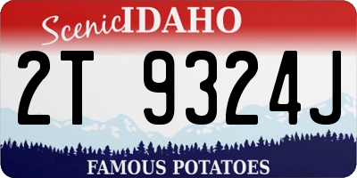 ID license plate 2T9324J
