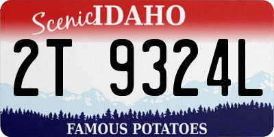 ID license plate 2T9324L