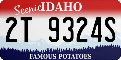 ID license plate 2T9324S