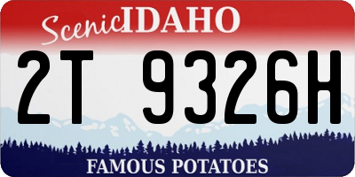ID license plate 2T9326H