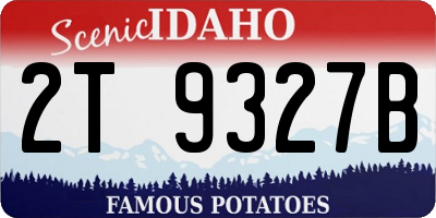 ID license plate 2T9327B