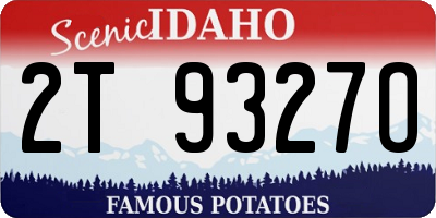 ID license plate 2T9327O