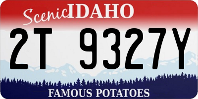 ID license plate 2T9327Y
