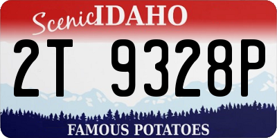 ID license plate 2T9328P