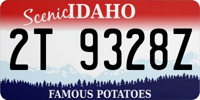 ID license plate 2T9328Z