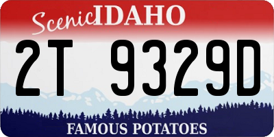 ID license plate 2T9329D