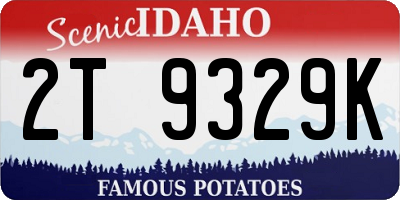 ID license plate 2T9329K