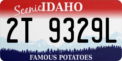 ID license plate 2T9329L