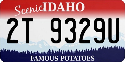 ID license plate 2T9329U