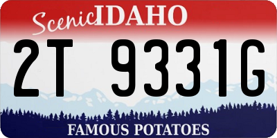ID license plate 2T9331G