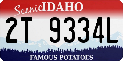 ID license plate 2T9334L
