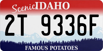 ID license plate 2T9336F