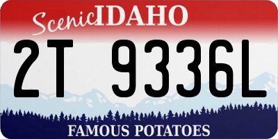 ID license plate 2T9336L