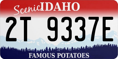 ID license plate 2T9337E