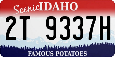 ID license plate 2T9337H