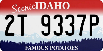 ID license plate 2T9337P