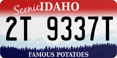 ID license plate 2T9337T
