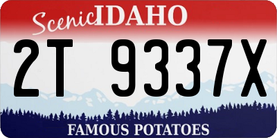 ID license plate 2T9337X
