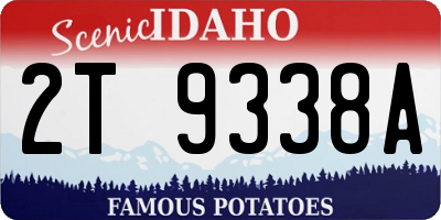 ID license plate 2T9338A