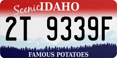 ID license plate 2T9339F