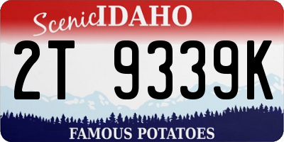 ID license plate 2T9339K