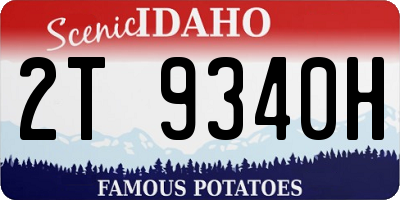 ID license plate 2T9340H