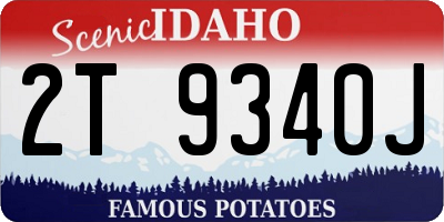ID license plate 2T9340J