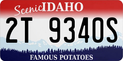 ID license plate 2T9340S