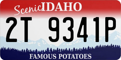 ID license plate 2T9341P